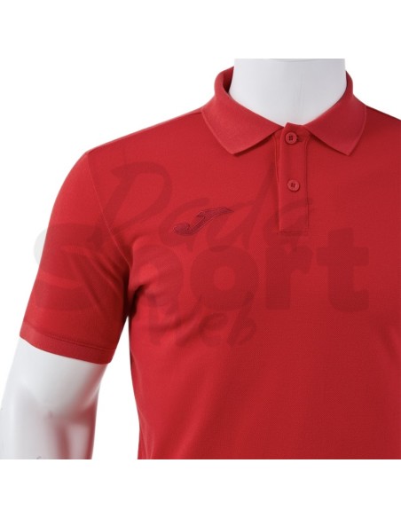 Joma Polo Uomo Bali III Rosso Polo Sportiva Piqué Manica Corta
