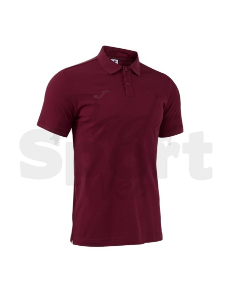 Joma Polo Uomo Bali III Granata Polo Sportiva Piqué Manica Corta