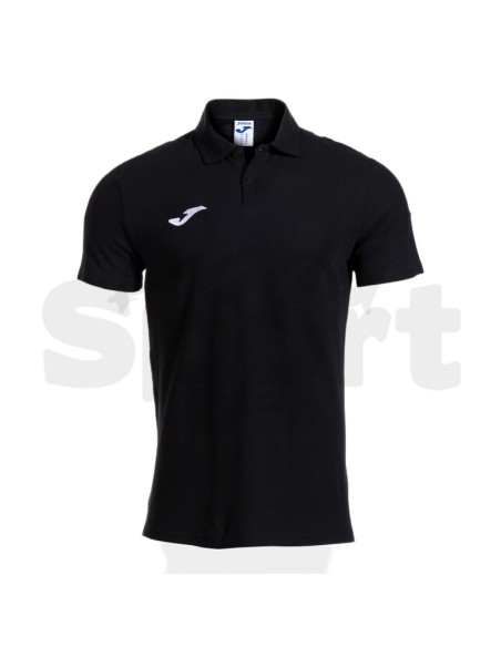 Joma Polo Olimpiada Nero  Polo 100% Cotone Piqué Manica Corta Raglan