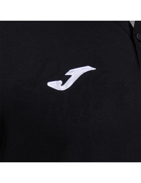 Joma Polo Olimpiada Nero  Polo 100% Cotone Piqué Manica Corta Raglan