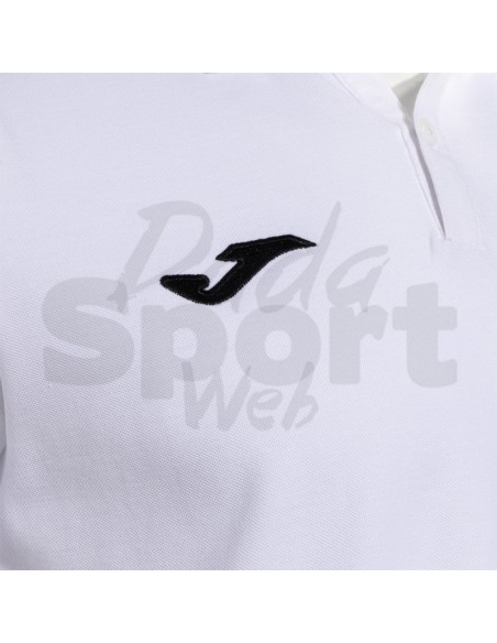 Joma Polo Olimpiada Bianco  Polo 100% Cotone Piqué Manica Corta Raglan