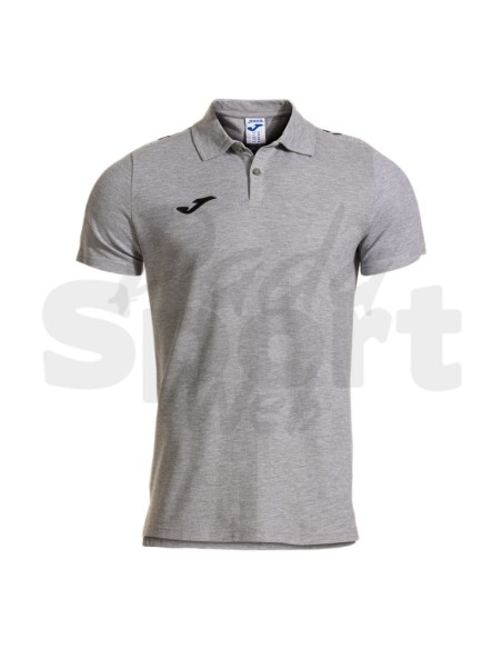 Joma Polo Olimpiada Grigio Melange  Polo 100% Cotone Piqué Manica Corta Raglan