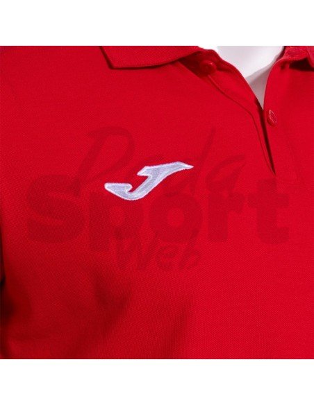 Joma Polo Olimpiada Rosso  Polo 100% Cotone Piqué Manica Corta Raglan