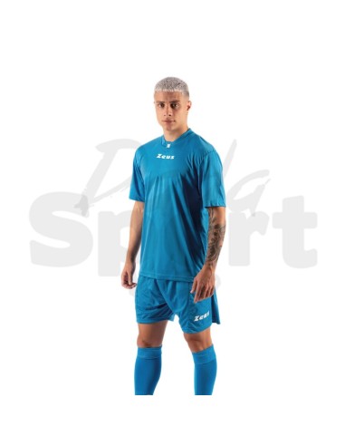 Zeus Kit Promo Azzurro Completo Calcio Maglia +...