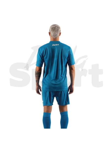 Zeus Kit Promo Azzurro Completo Calcio Maglia + Pantaloncino Personalizzabile