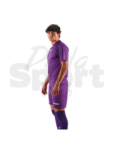 Zeus Kit Promo Viola Completo Calcio Maglia + Pantaloncino Personalizzabile