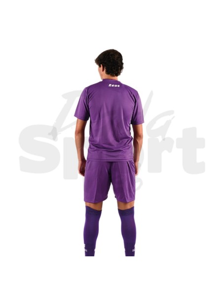 Zeus Kit Promo Viola Completo Calcio Maglia + Pantaloncino Personalizzabile