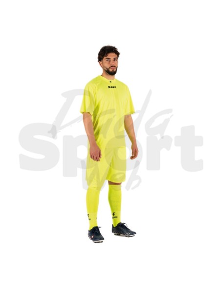 Zeus Kit Promo GialloFluo Completo Calcio Maglia + Pantaloncino Personalizzabile