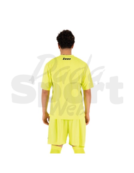 Zeus Kit Promo GialloFluo Completo Calcio Maglia + Pantaloncino Personalizzabile