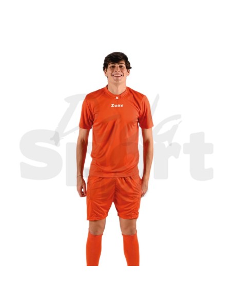 Zeus Kit Promo Arancio Completo Calcio Maglia + Pantaloncino Personalizzabile