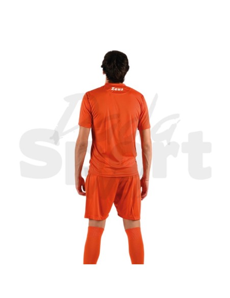 Zeus Kit Promo Arancio Completo Calcio Maglia + Pantaloncino Personalizzabile