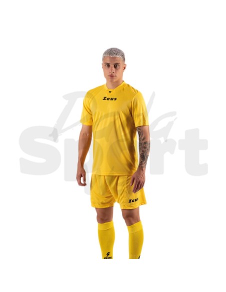 Zeus Kit Promo Giallo Completo Calcio Maglia + Pantaloncino Personalizzabile