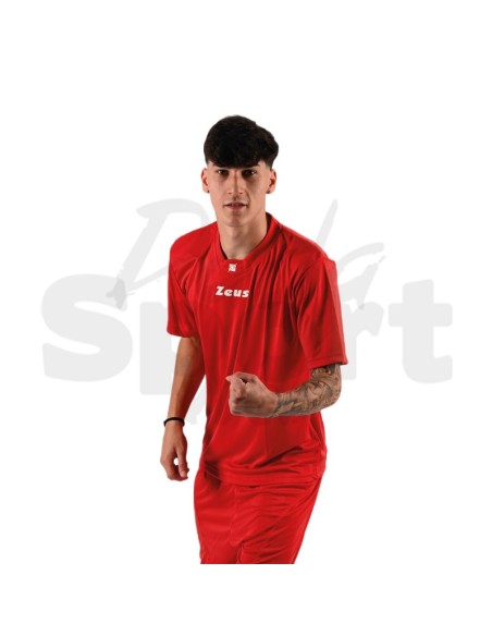 Zeus Kit Promo Rosso Completo Calcio Maglia + Pantaloncino Personalizzabile