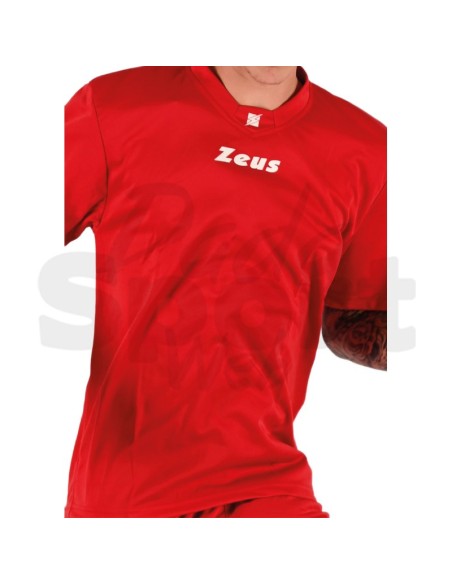 Zeus Kit Promo Rosso Completo Calcio Maglia + Pantaloncino Personalizzabile