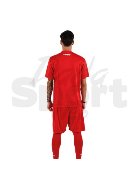 Zeus Kit Promo Rosso Completo Calcio Maglia + Pantaloncino Personalizzabile