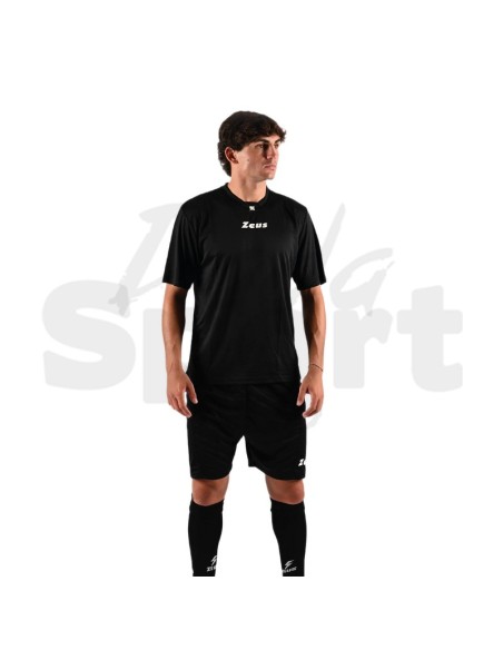 Zeus Kit Promo Nero Completo Calcio Maglia + Pantaloncino Personalizzabile