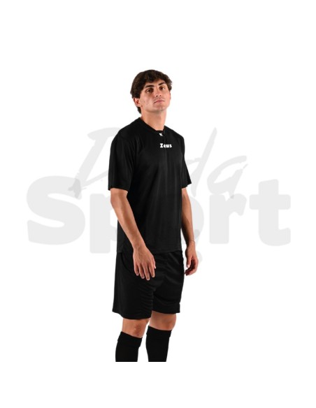 Zeus Kit Promo Nero Completo Calcio Maglia + Pantaloncino Personalizzabile