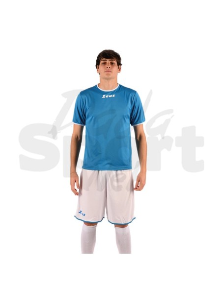 Zeus Kit Sticker Azzurro Bianco  Completo Calcio Bicolore Personalizzabile