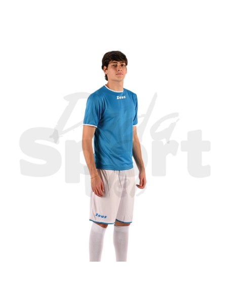 Zeus Kit Sticker Azzurro Bianco  Completo Calcio Bicolore Personalizzabile