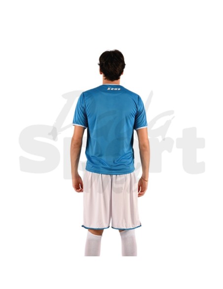 Zeus Kit Sticker Azzurro Bianco  Completo Calcio Bicolore Personalizzabile