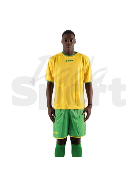 Zeus Kit Sticker Giallo Verde  Completo Calcio Bicolore Personalizzabile