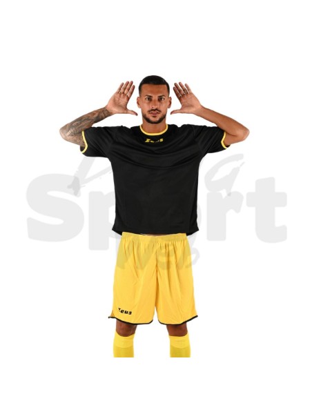 Zeus Kit Sticker Nero Giallo  Completo Calcio Bicolore Personalizzabile