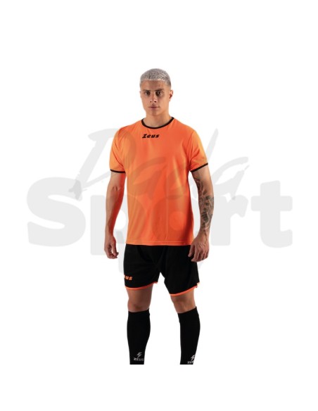 Zeus Kit Sticker  Completo Calcio Arancio Fluo Nero