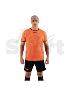 Zeus Kit Sticker  Completo Calcio Arancio Fluo Nero 2