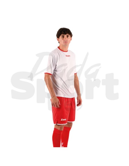 Zeus Kit Sticker Bianco Rosso  Completo Calcio Bicolore Personalizzabile