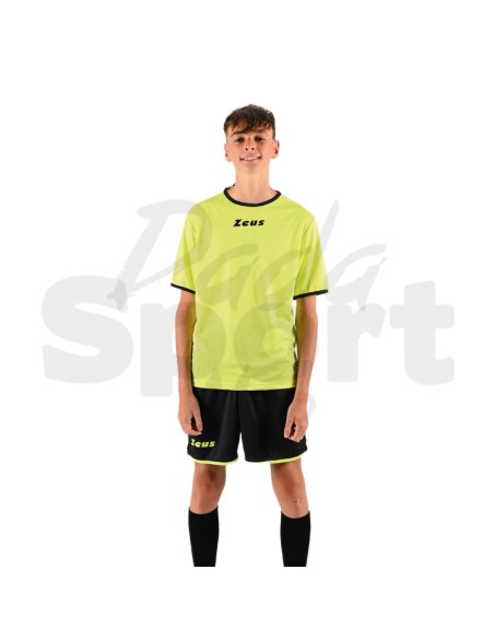 Zeus Kit Sticker Giallo Fluo Blu  Completo Calcio Bicolore Personalizzabile