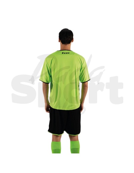 Zeus Kit Sticker Verde Fluo Nero  Completo Calcio Bicolore Personalizzabile