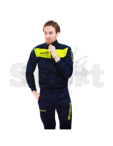 Givova Tuta Visa Blu Giallo Fluo Tuta Sportiva...