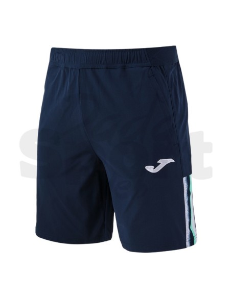 Joma Bermuda Toledo II Blu Verde  Pantaloncino Multisport Uomo Tasche con Zip