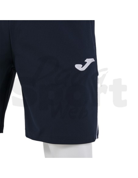 Joma Bermuda Toledo II Blu Rosso  Pantaloncino Multisport Uomo Tasche con Zip