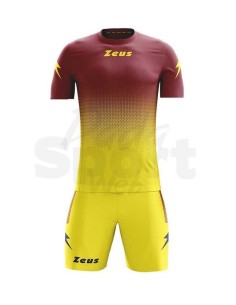 Zeus Kit Eros Granata/Giallo Completo Calcio Sublimazione