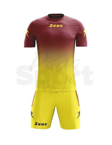 Zeus Kit Eros Granata/Giallo Completo Calcio...