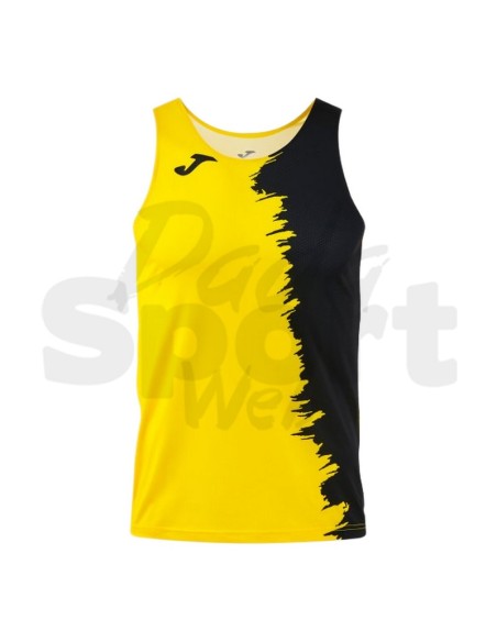 CANOTTA RUNNING JOMA modello PICASHO GIALLO NERO | Micro-Mesh