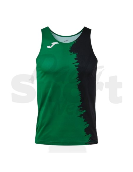 CANOTTA RUNNING JOMA modello PICASHO VERDE NERO | Micro-Mesh