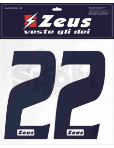 NUMERAZIONE COMPLETA 1-22 ZEUS ALTEZZA 25 cm 2