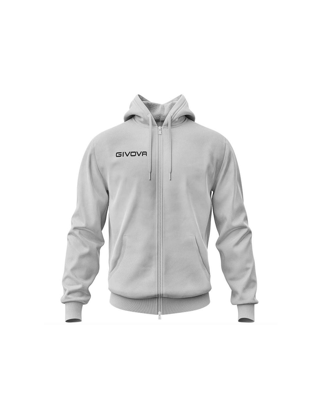 Felpa Con Cappuccio Uomo Zip Rockford - Tinta Unita Grigia, Taglie Forti Fino A 5XL, 65% Poliestere 35% Cotone